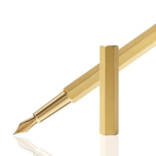 ワイスタジオ(Ystudio) Y-studio YS-STAT-41 Classic Revolve Fountain Pen/F Brass