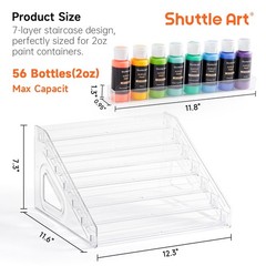 Acrylic Paint Organizer 7 Layers Clear Storage Rack Snap On Craft Supplies