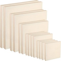 Wood Canvas Boards Unfinished Wooden Panel Boards Paint Pouring Panels for Pa…