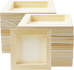 FSWCCK 10 Pack 5 X 5 Inch Wood Panel Boards, Unfinished Wood Canvas Panels for C