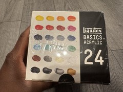 Liquitex Basics Acrylic Paint Set, 24-Count Multicolor 22 mL Tubes