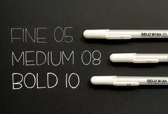 1/3PCS Gelly Roll Gel Pens – White Ink for Journal UK