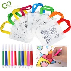 20pcs DIY Graffiti Bag Coloring Markers Handmade Painting Non Woven Bags for