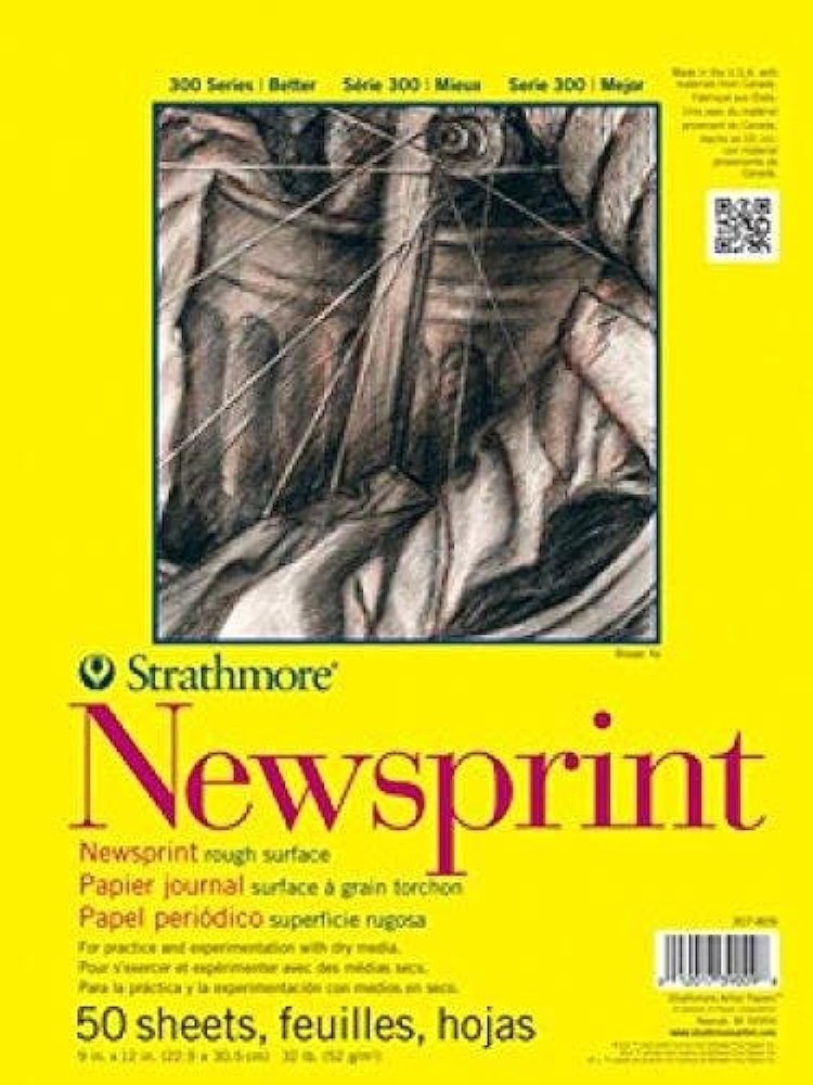 Strathmore 300 Series Newsprint Paper Pad, Tape Bound, 14×17 in Kitchen