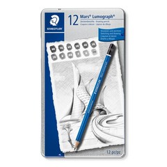 Staedtler Lumograph Graphite Pencils Soft Set Of 12 Degrees 100 G12 S St