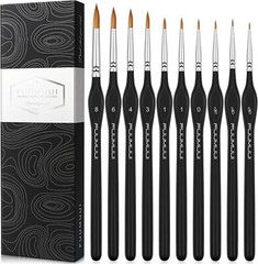 Pinceles De Acuarela Kolinsky Sable, Juego De 10 Pinceles De Pintura Con Deta…