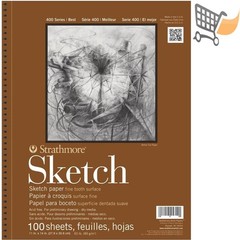 Sketch Pad 11X14 White 100 Sheets Heavyweight Paper Art Drawing Practice