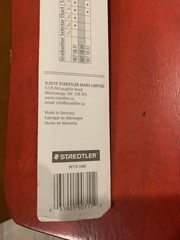 Staedtler Triangular Scale Engineer Plastic Color-Coded 12″ WE 98718-34BK Mats