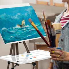 17-65 Inch Artist Watercolor Portable Easel with Sturdy Tripod Adjustable Alu…