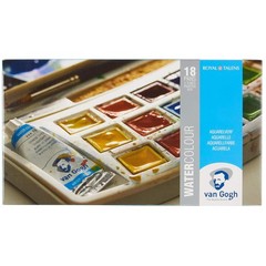Pocketbox Watercolor Paint Set, 18 Half Pan + 2 Tubes