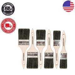 Complete Professional Paint Brush Set – Flat Brushes for Interior & Exterior Use