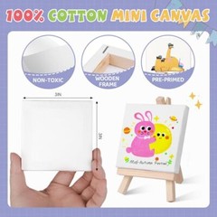 6 Set Mini Acrylic Paint Kit,Mini Stretched Canvas with 6 set 3*3