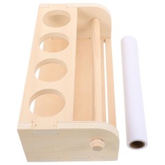 Wooden Kids Art Easel with Stable Structure and Integrated Paper Roll Holder