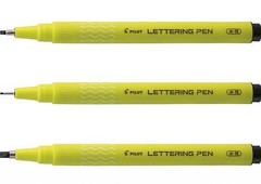 Pilot Lettering Black Felt Fibre Pen for Calligraphy – Choose 1.0mm 2.0mm 3.0mm