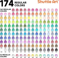 174 Colored Pencils, Soft Core Color Pencil Set for Adult Coloring Books Artist