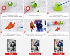 Framelesss in the Vase Canvas Oil Painting Kit for Adults Acrylic Flower