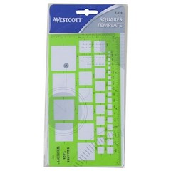 Westcott T-828 Technical Squares Drawing and Drafting Box of 12, Multicolor