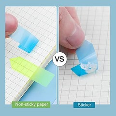 Fluorescent Translucent Sticky Note Flags, 1200 Pcs Total, Pack of 10 Arrow