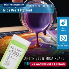 Art ‘N Glow Mica Pearl Pigment Powder – 25 Grams – Fine Pearl Pigment for Epoxy