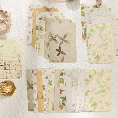 84 Sheets Small Textured Scrapbook Paper and Flower Leaf Fabric Textured Paper