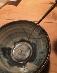 kintsugi easy repair complete kit w/ gold and silver powder from japan urushi