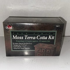 Vintage PLAID Moss Terra-Cotta Kit Faux Finish Sealed 1995 #30077 Craft Set NEW