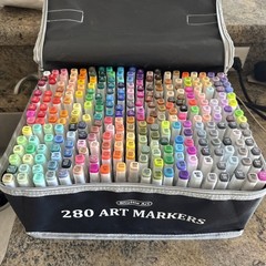 Shuttle Art 280 Colors Dual Tip Alcohol Based Art Markers With Carry Bag