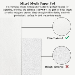 Mixed Media Sketchbook 9″ x 12″ – Multimedia x (Pack of 1), Burgundy