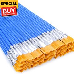 50 Pcs Flat Paint Brushes for Touch Up, Small Paint Brushes for Classroom Craft