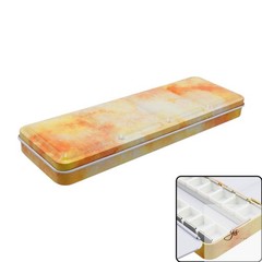 Empty Watercolor Palette Medium Metal Pigment Palette with 26 Empty Half Pans