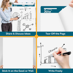 Sticky Easel Pad – 25 X 30 Inches – Large Chart Paper for Teachers – Self Stick