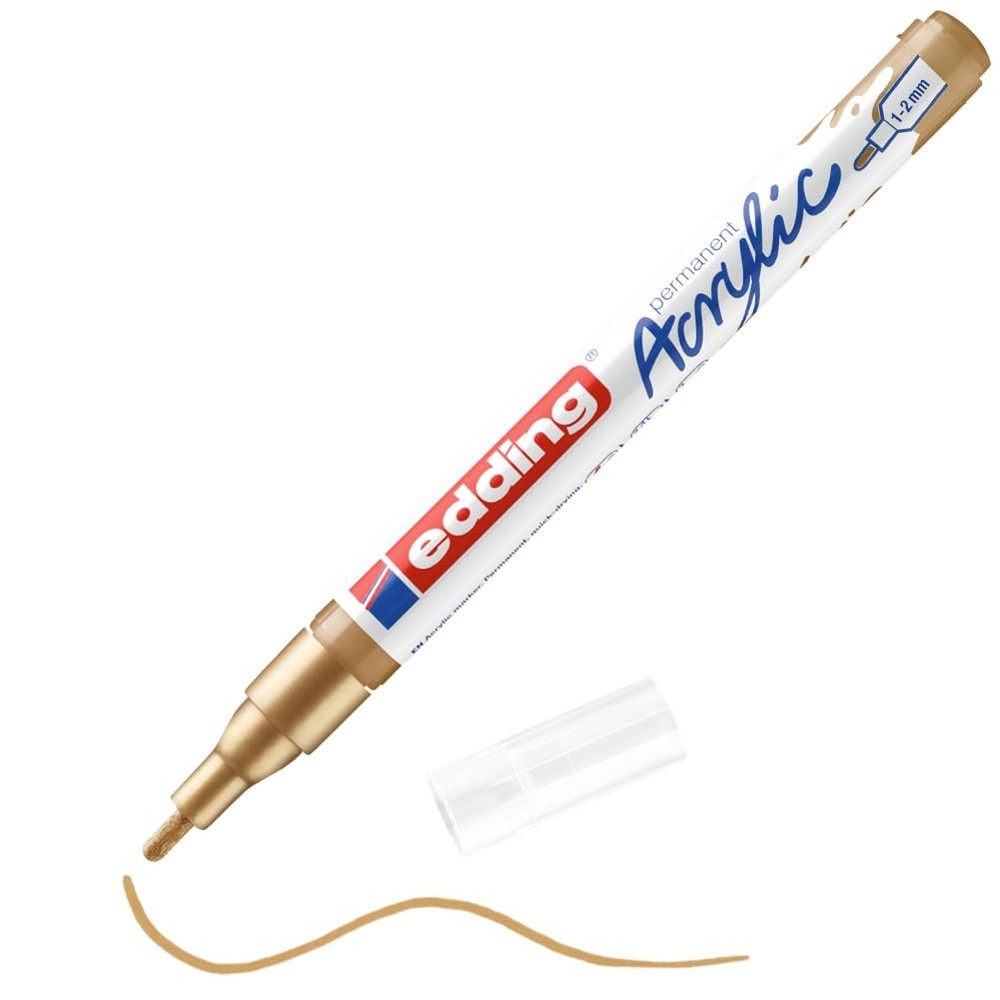 Acrylic Marker Fine Gold 5300 Waterproof Paint Round Tip 1-2mm