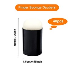 40 Pcs Finger Sponge Daubers with Storage for Painting Chalk Ink Card Making …