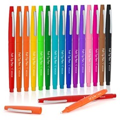 Felt Tip Pens, 15 Colors, 0.7mm Medium Point Felt Pens, Felt Tip 15 colors