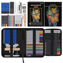 Prina 76 Pack Drawing Set Sketching Kit, Pro Art Supplies with Multicolor