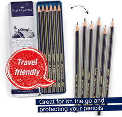 Graphite Sketch Pencil Set – 6 Graphite Pencils (2H, HB, B, 2B, 4B, 6B), Drawing