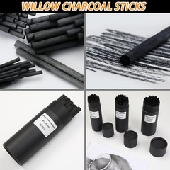 Willow Charcoal Sticks Pencils Artists Sketching Drawing Shading 79mm 25 PCS