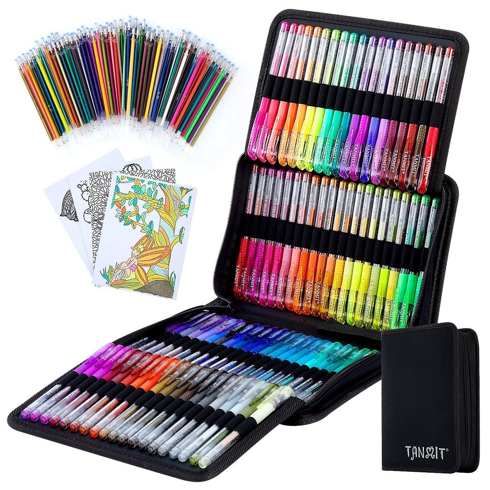 TANMIT Glitter Gel Pens, 160 Pack 1 Count (Pack of 160), Multicolor