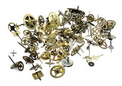 Lot of Steampunk Brass Clock Parts Original Vintage Assorted for Art Projects