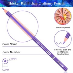 Colored Pencils 72 Count Color Pencil Set for Adult Coloring Books New Kid Teens