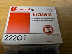 Pack of 36 Eraser Refills for Mechanical Pencil Universal Brand Part #22201 NEW