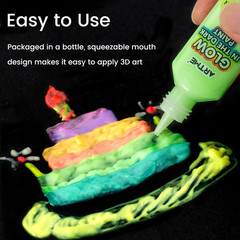 Glow in the Dark Paint, 18 Bright Colors 22Ml/0.75Oz Blacklight Paint Set, Neon