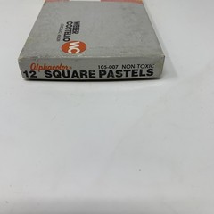 Vintage Weber Alphacolor 12 Square Pastels Set Multicolor Art 105-007 Box