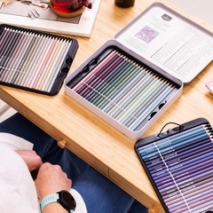 Harmonious Colored Pencil Set | 72 Muted, Wax-Based Soft Core Coloring Pencil…