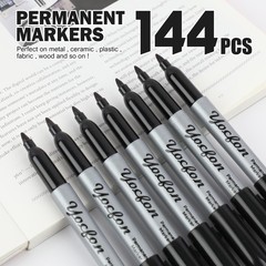 Yocfon Permanent Markers Bulk, 144 Count Black 1 (Pack of 144),