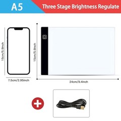 Dimmable LED Drawing Copy Pad Board Kids Creative Educational Painting Toy Gifts
