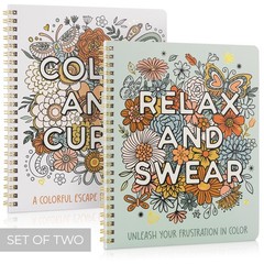 Beautiful Coloring Book Set of 2 for Adult Relaxation – Funny Coloring Books