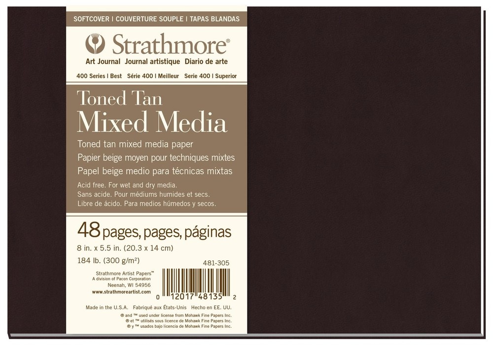 Strathmore (481-305) 400 Series Softcover Toned Tan Mixed 5.5×8.5,