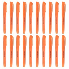Orange Highlighter, 20 Pack Highlighters Pens for Books, Transparent Rod