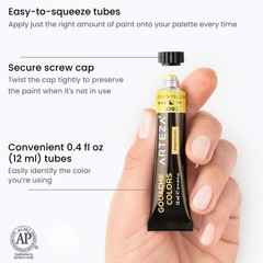 ARTEZA Gouache Paint, Set of 60, 12ml/0.4 US fl oz Gouache Paint Tubes for Pr…